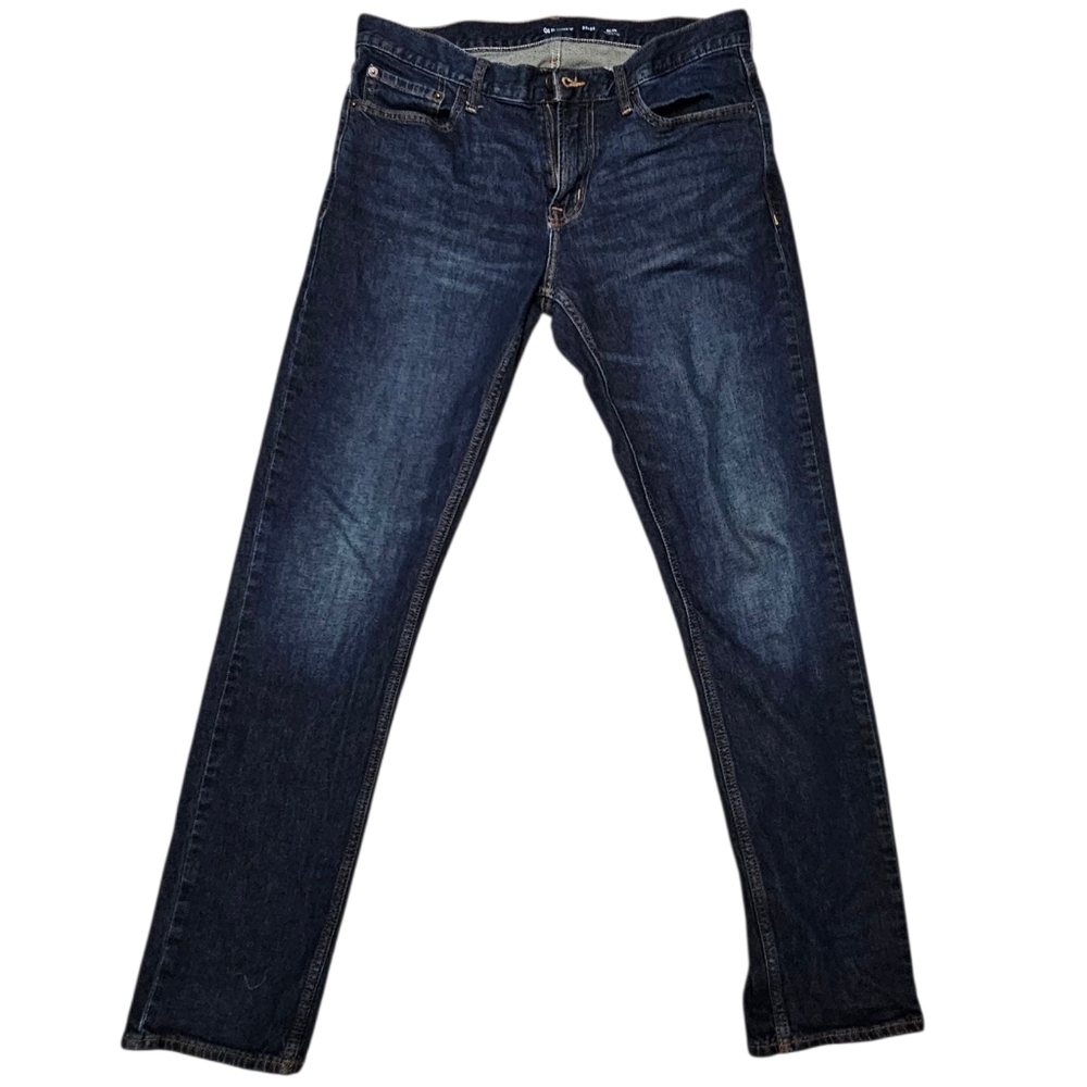 Old Navy Men’s Slim Built-In Flex Jeans 33x32 Dark Wash Denim